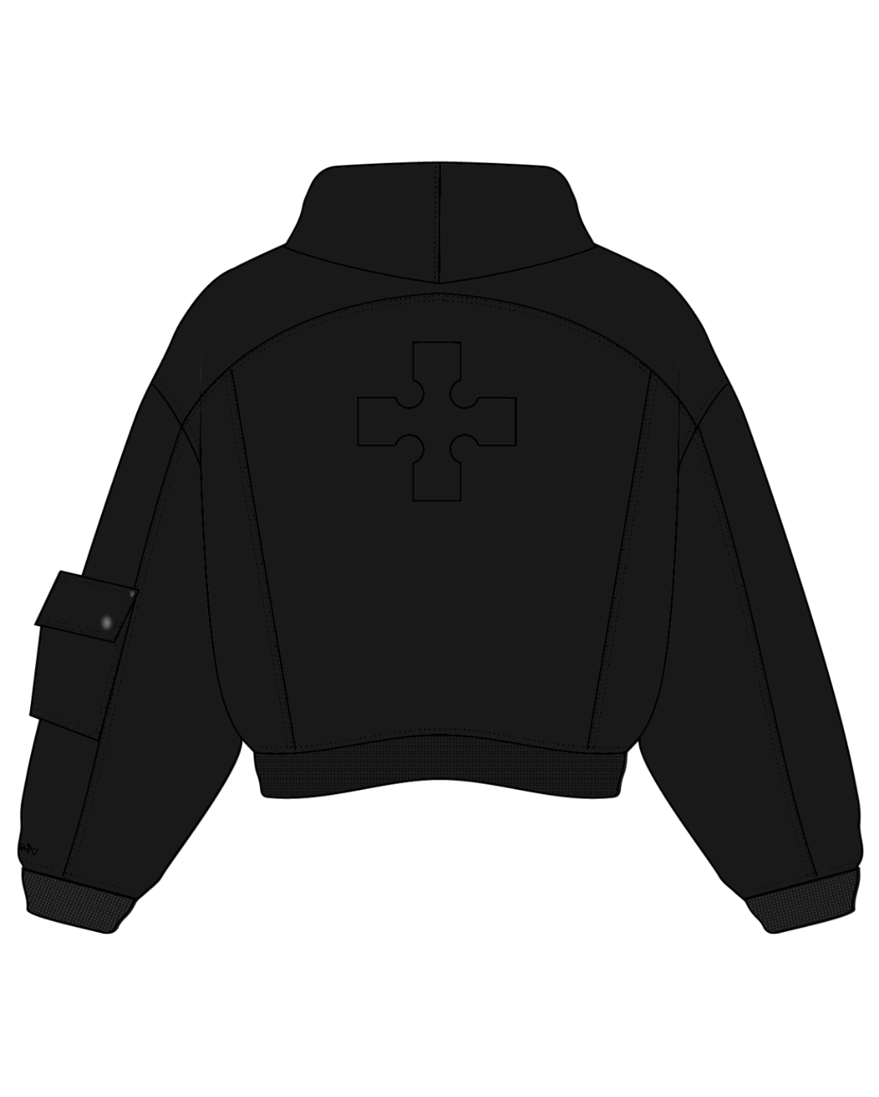"Flame" Hoodie Black