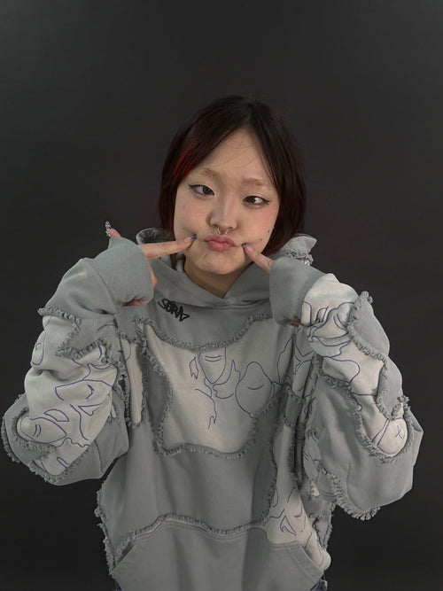 "LEVEL UP" Hoodie Grey