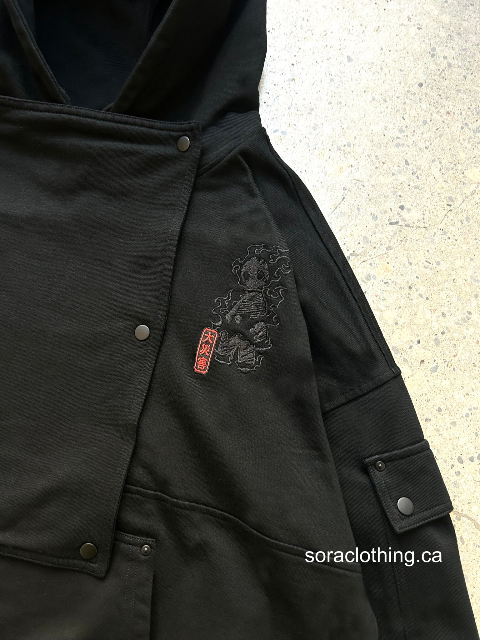 "Flame" Hoodie Black