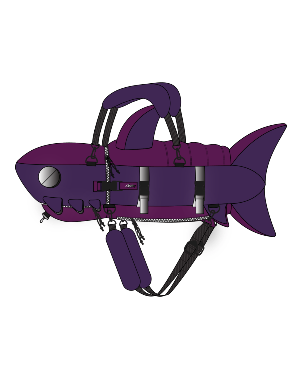 "SHARK" Bag Purple