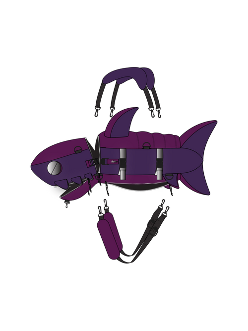 "SHARK" Bag Purple