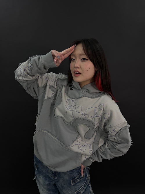 "LEVEL UP" Hoodie Grey