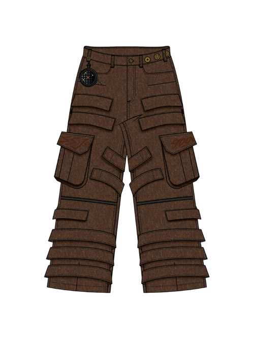 "DRAGON" Cargo Pants Brown