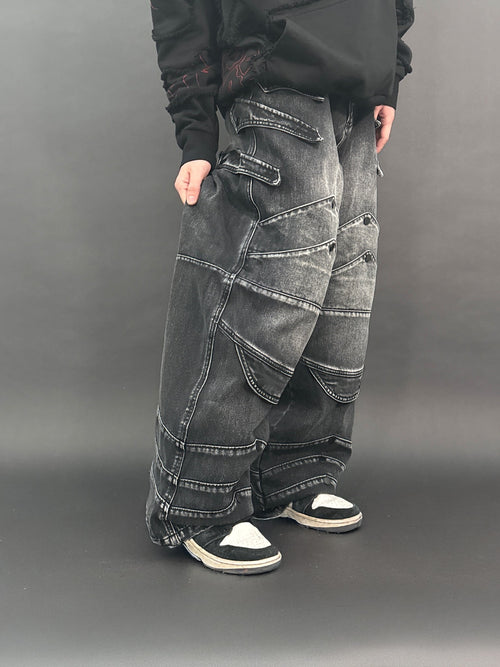 "WINTER ARMOR" Black Cargo Pants