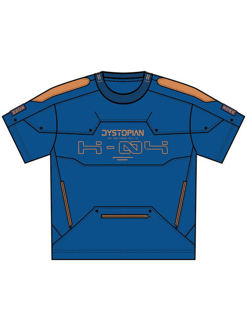 "CYBER" T-shirt Blue
