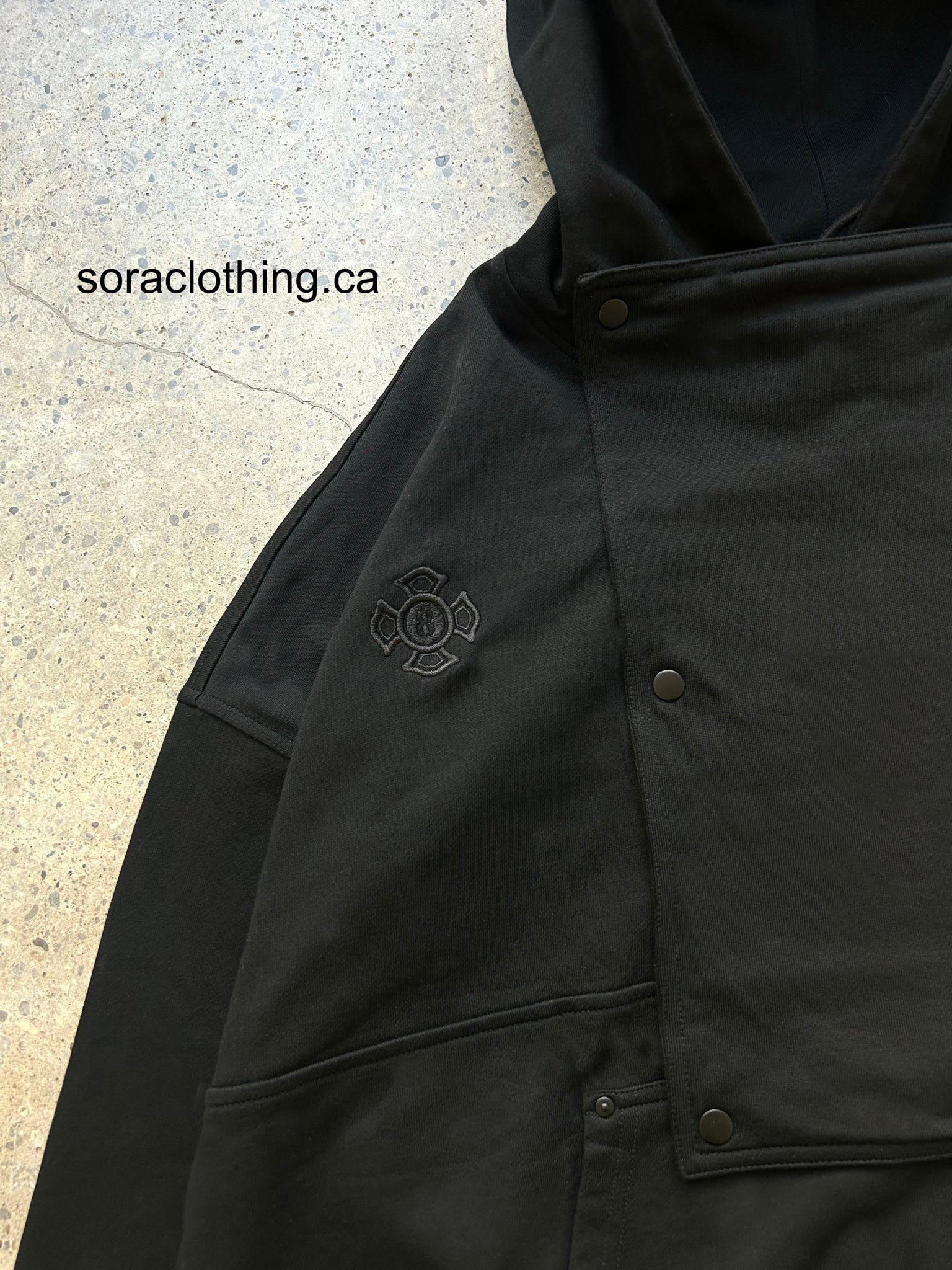 "Flame" Hoodie Black