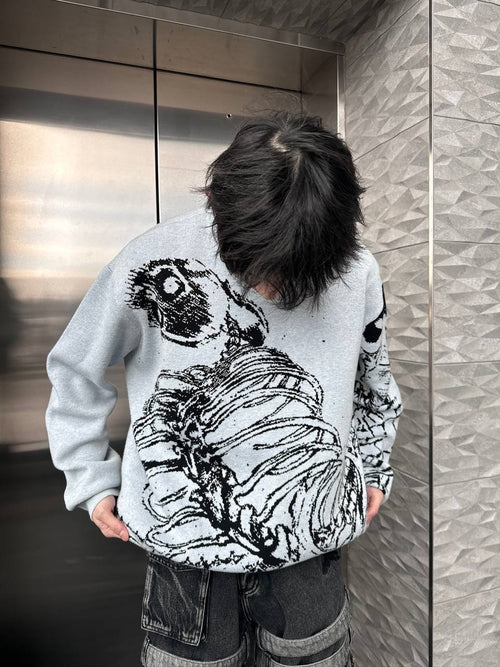 "Rumbling" Knit Gray