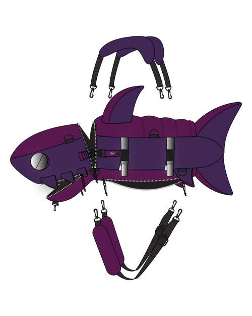 "SHARK" Bag Purple