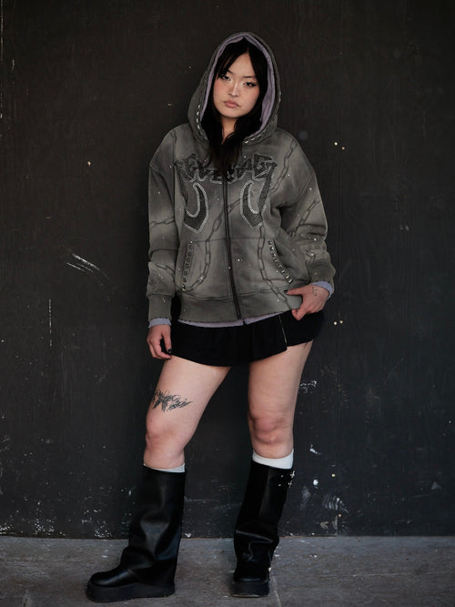 "PHANTOM" HOODIE Shell Gray