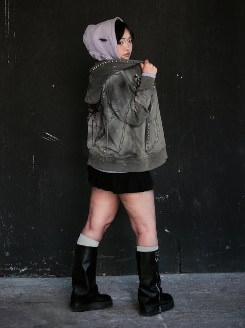 "PHANTOM" HOODIE Shell Gray