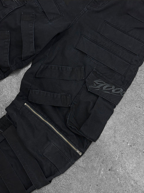 "DRAGON" Cargo Pants Black
