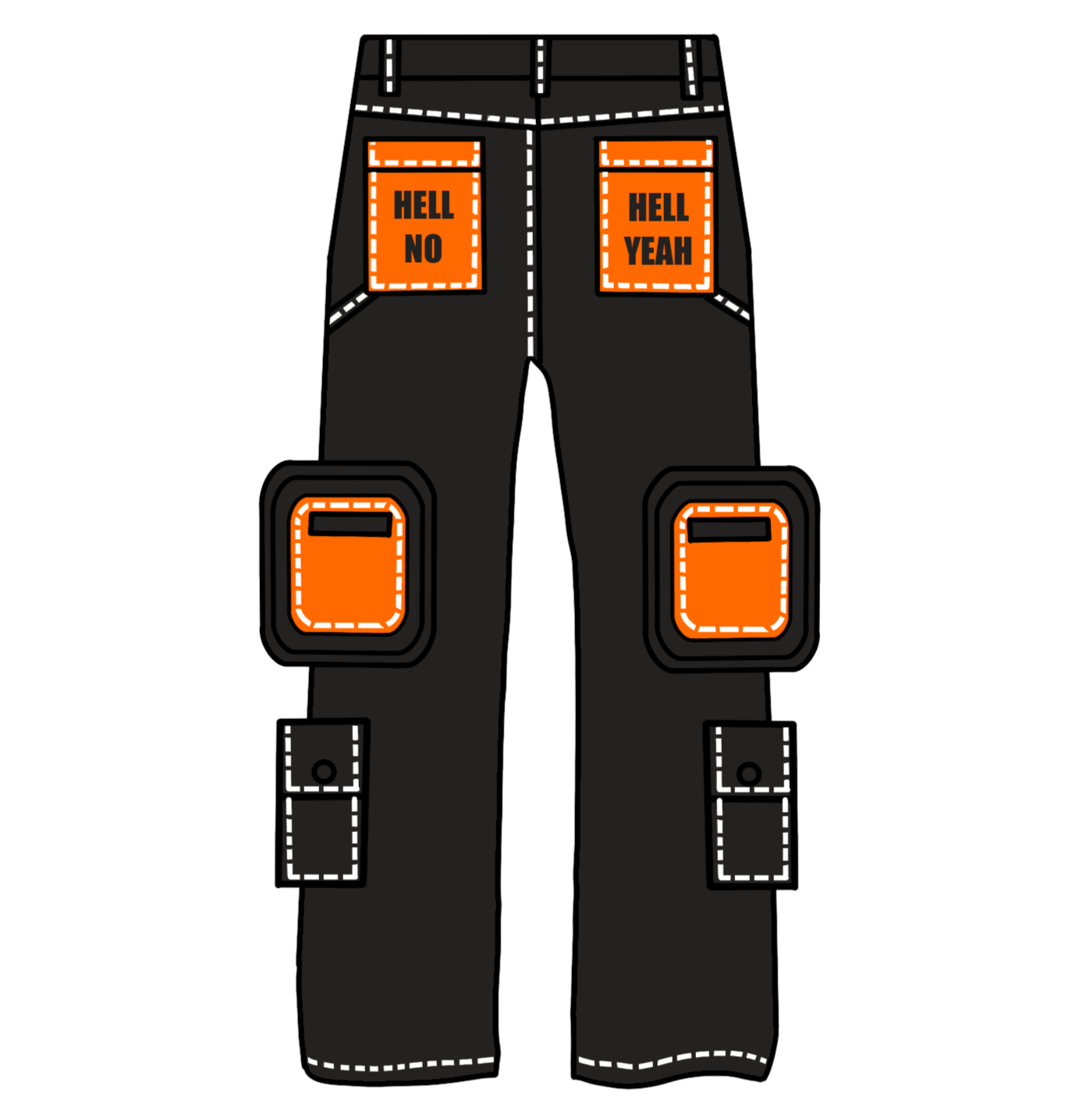 "Blade Masters" Cargo Pants Black