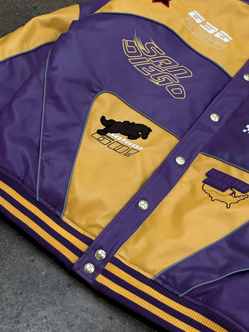 "ADVENTURES” Leather Jacket Yellow