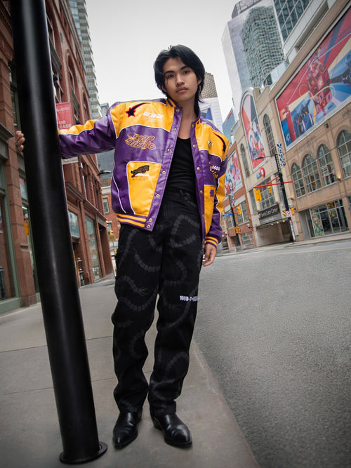 "ADVENTURES” Leather Jacket Yellow