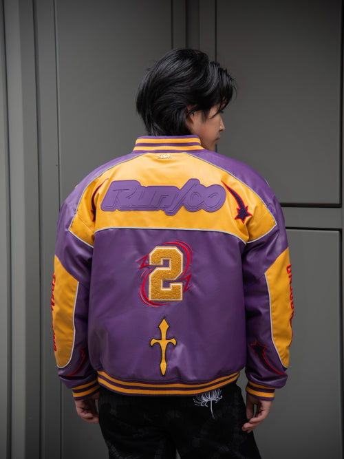 "ADVENTURES” Leather Jacket Yellow