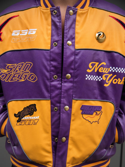 "ADVENTURES” Leather Jacket Yellow