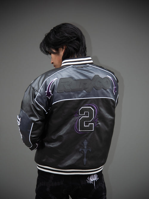 "ADVENTURES” Leather Jacket Black