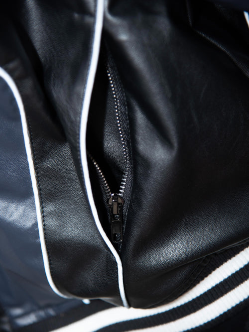 "ADVENTURES” Leather Jacket Black