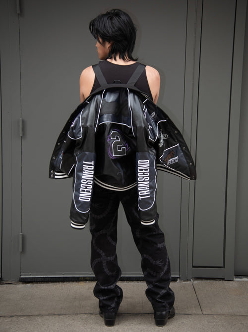 "ADVENTURES” Leather Jacket Black