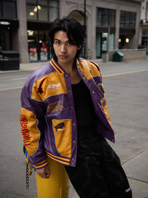 "ADVENTURES” Leather Jacket Yellow