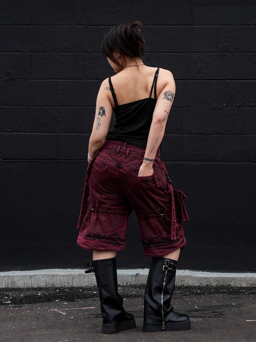 "SPIRAL" Cargo Pants (Red)