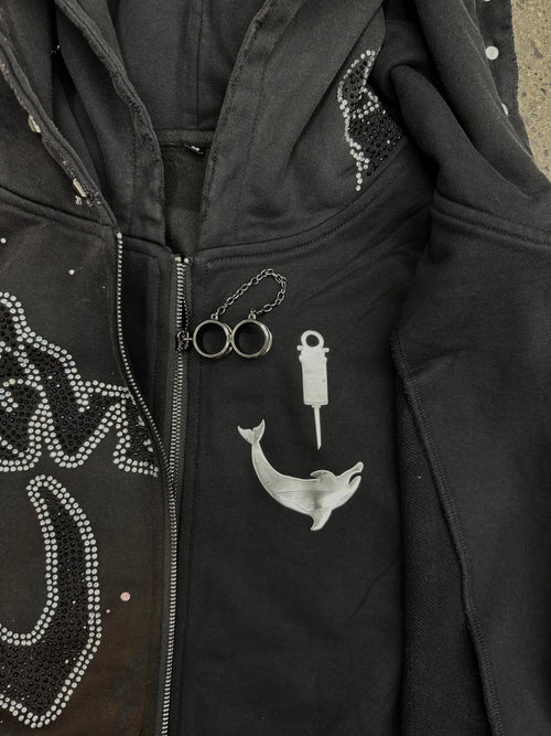 "PHANTOM" HOODIE Shell Black