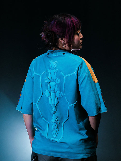 "CYBER" T-shirt Blue