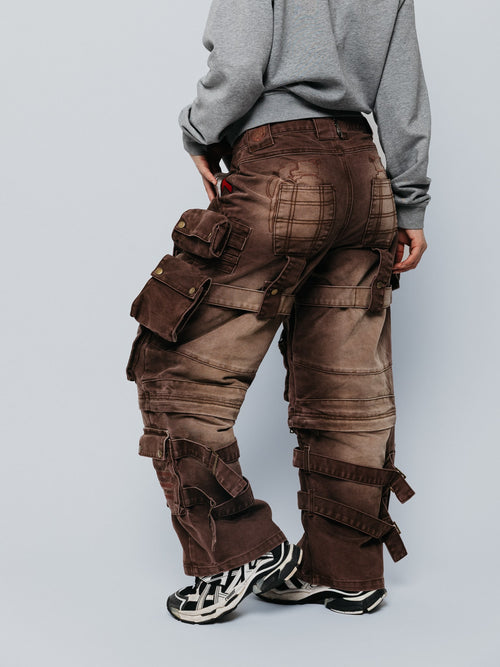 "ACADEMY" Cargo Pants Brown