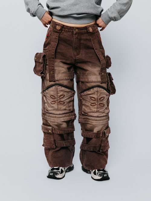 "ACADEMY" Cargo Pants Brown