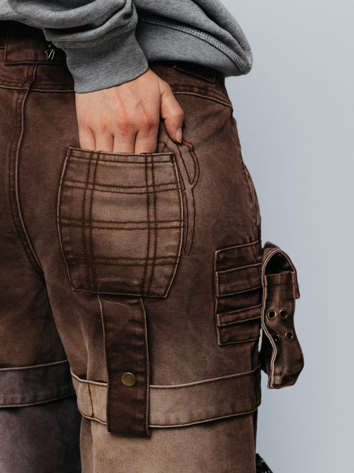 "ACADEMY" Cargo Pants Brown