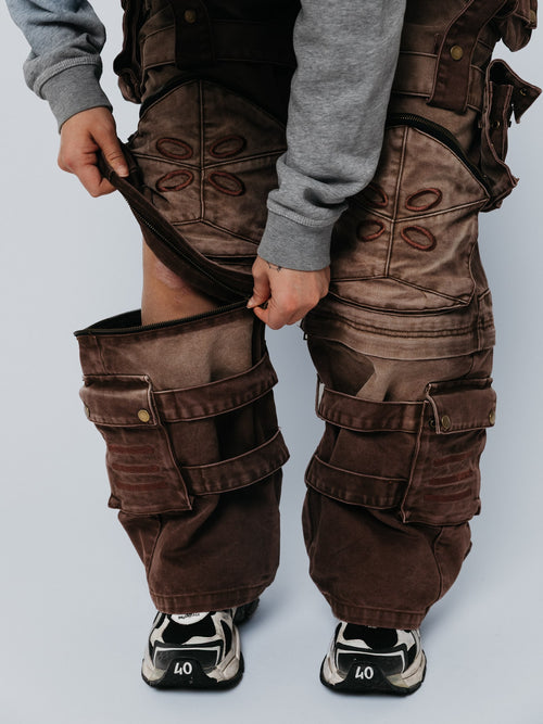 "ACADEMY" Cargo Pants Brown