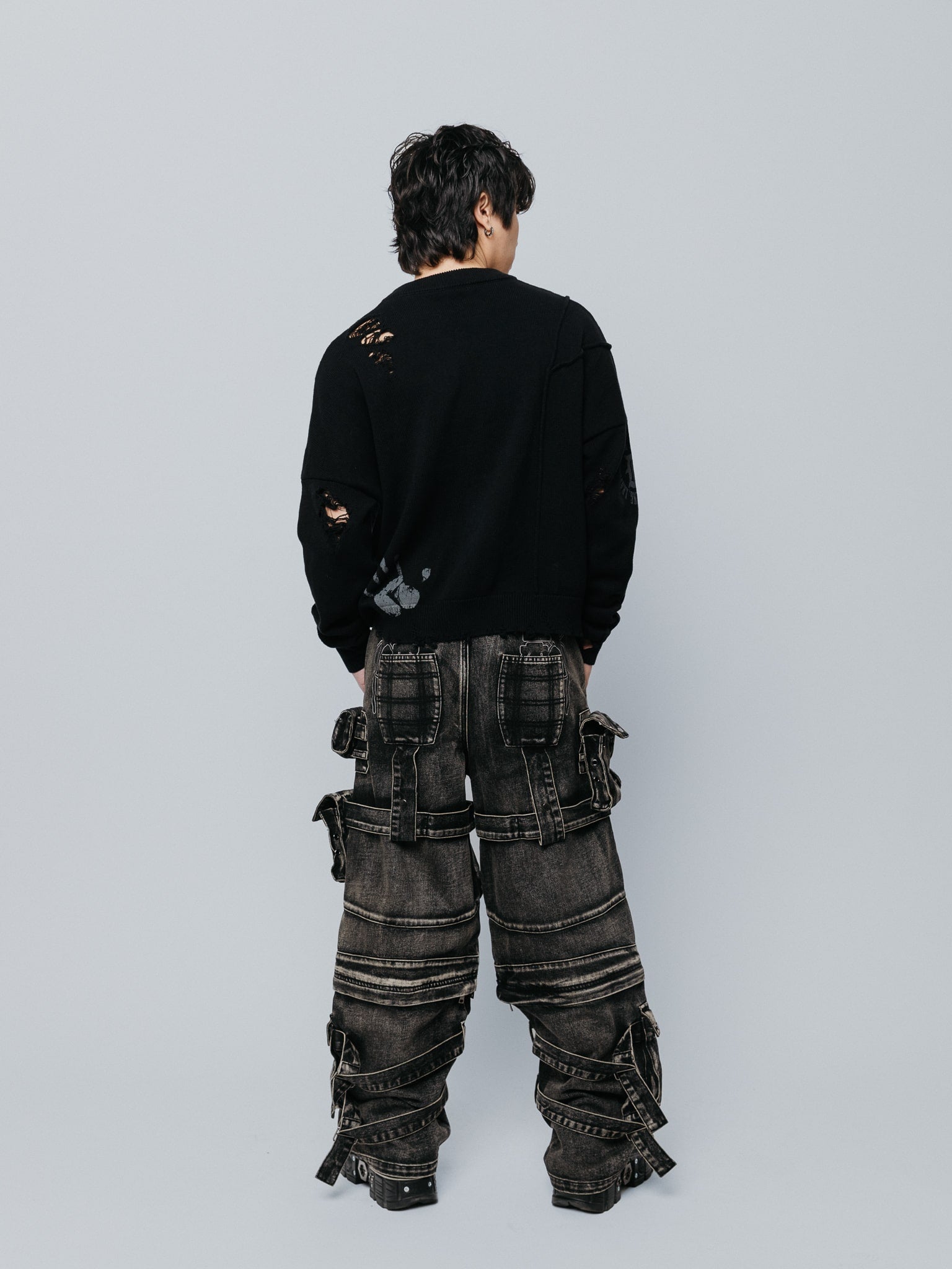 "ACADEMY" Cargo Pants Black