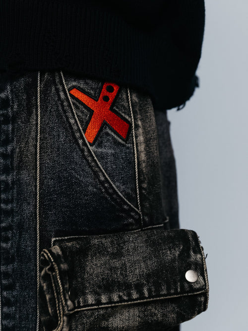 "ACADEMY" Cargo Pants Black