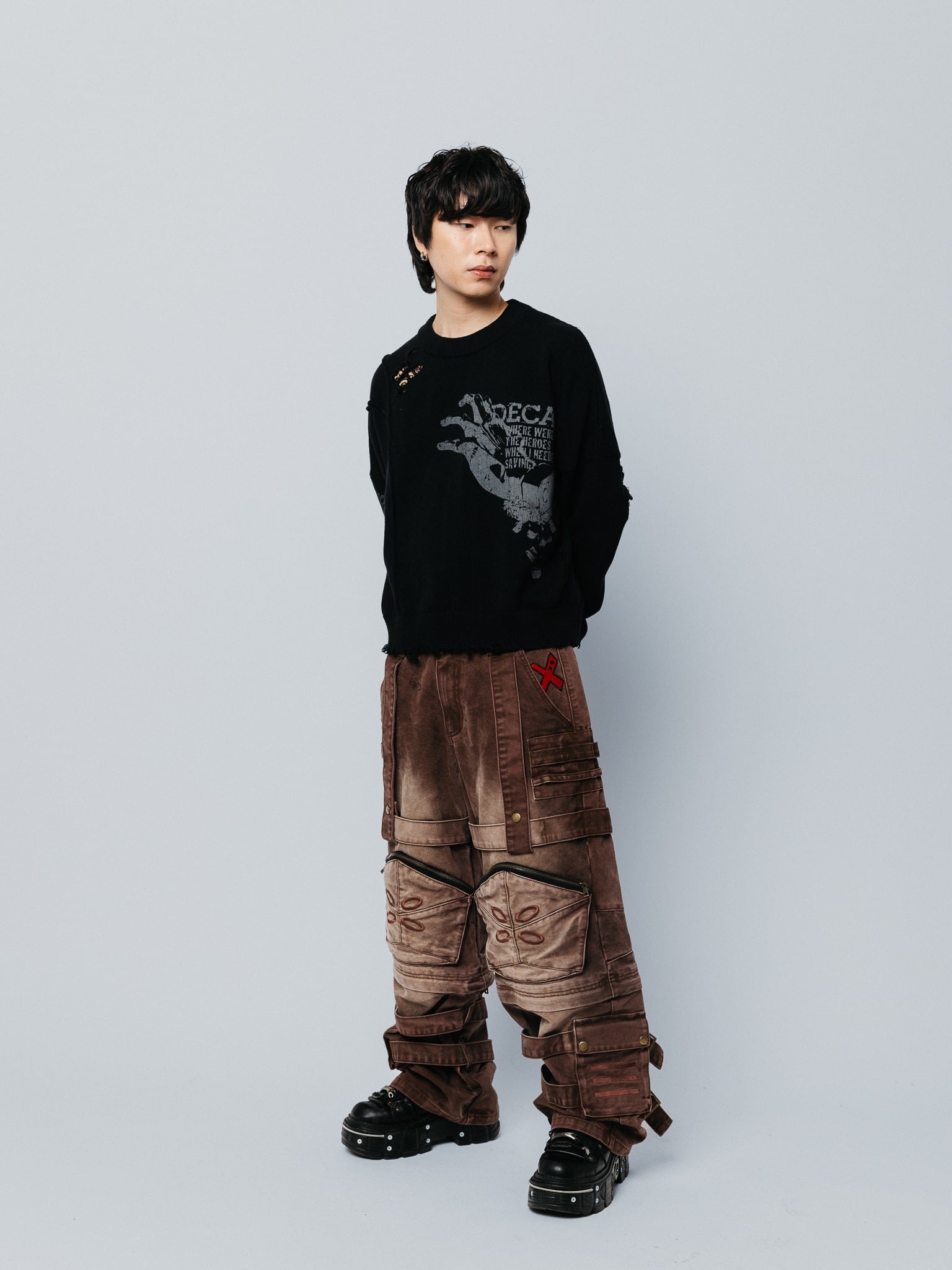 "ACADEMY" Cargo Pants Brown