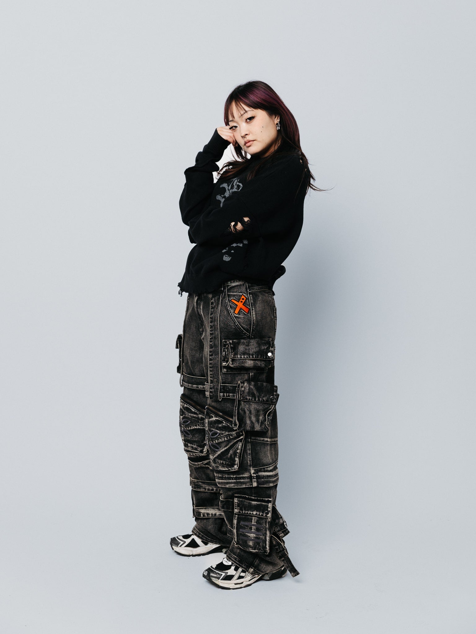 "ACADEMY" Cargo Pants Black