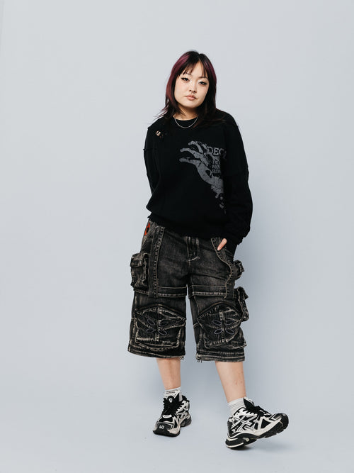 "ACADEMY" Cargo Pants Black