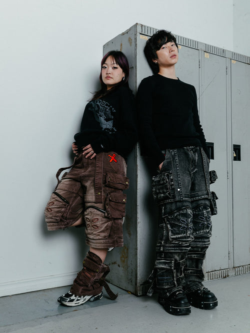 "ACADEMY" Cargo Pants Brown