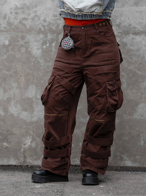 "DRAGON" Cargo Pants Brown