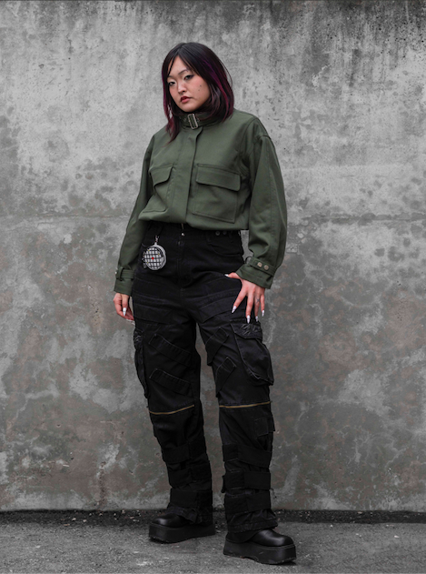 "DRAGON" Cargo Pants Black