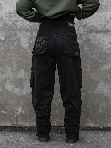 "DRAGON" Cargo Pants Black