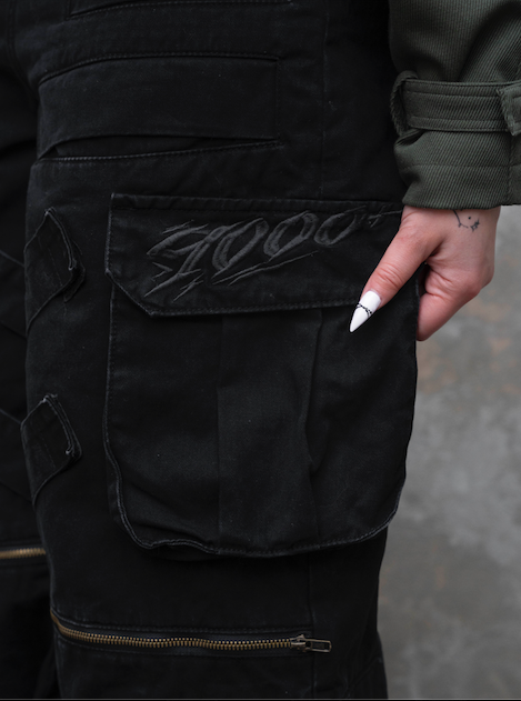 "DRAGON" Cargo Pants Black
