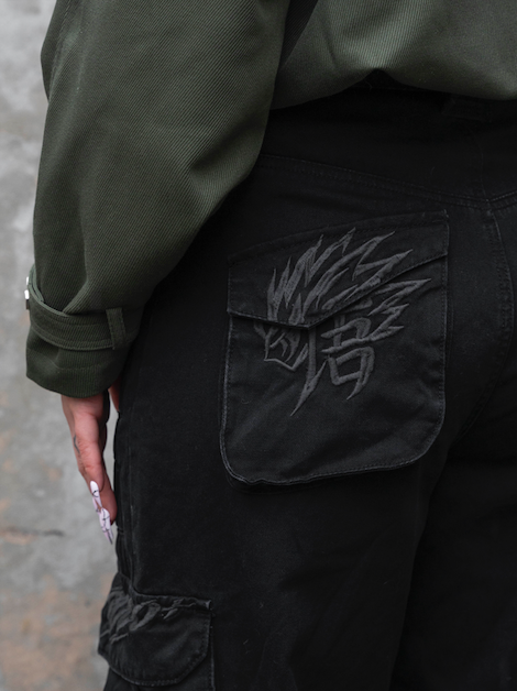 "DRAGON" Cargo Pants Black