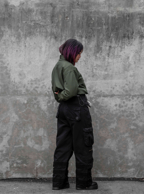 "DRAGON" Cargo Pants Black