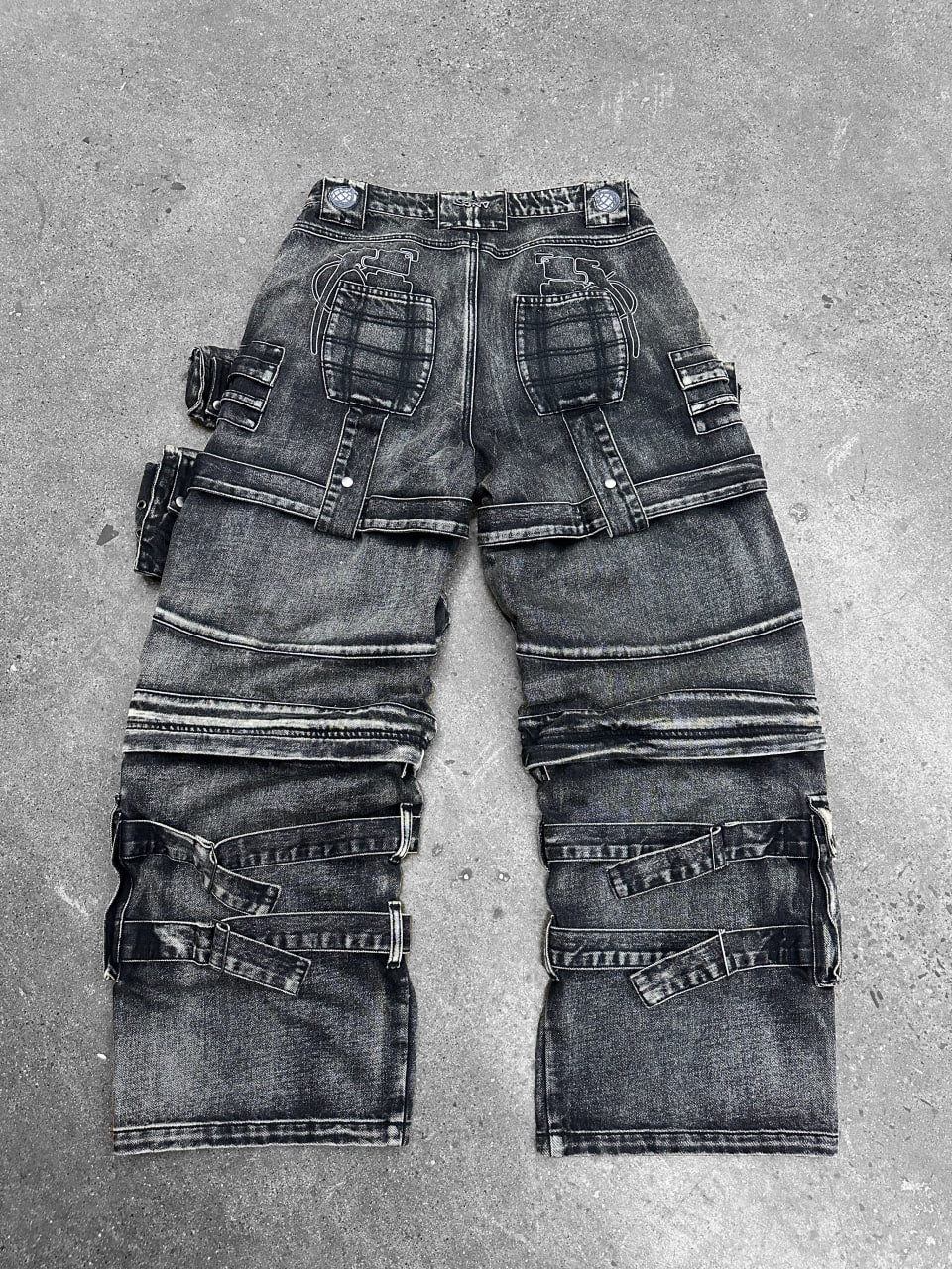 "ACADEMY" Cargo Pants Black