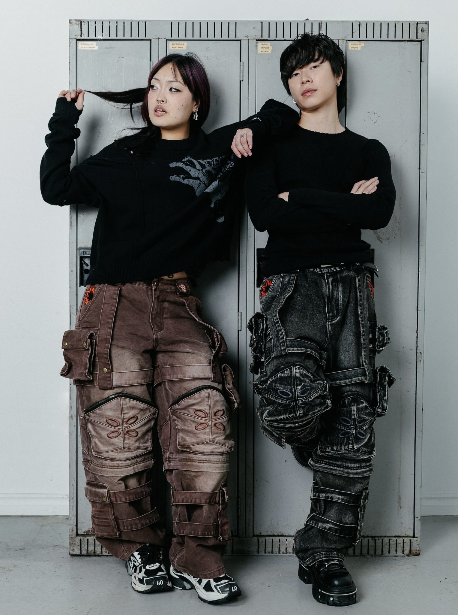 "ACADEMY" Cargo Pants Black