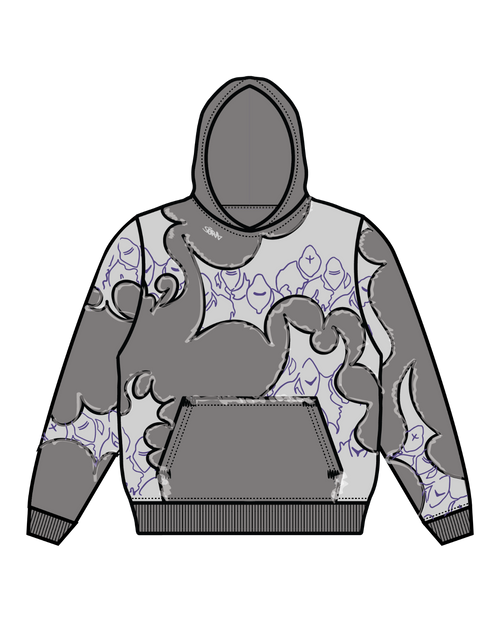 "LEVEL UP" Hoodie Grey