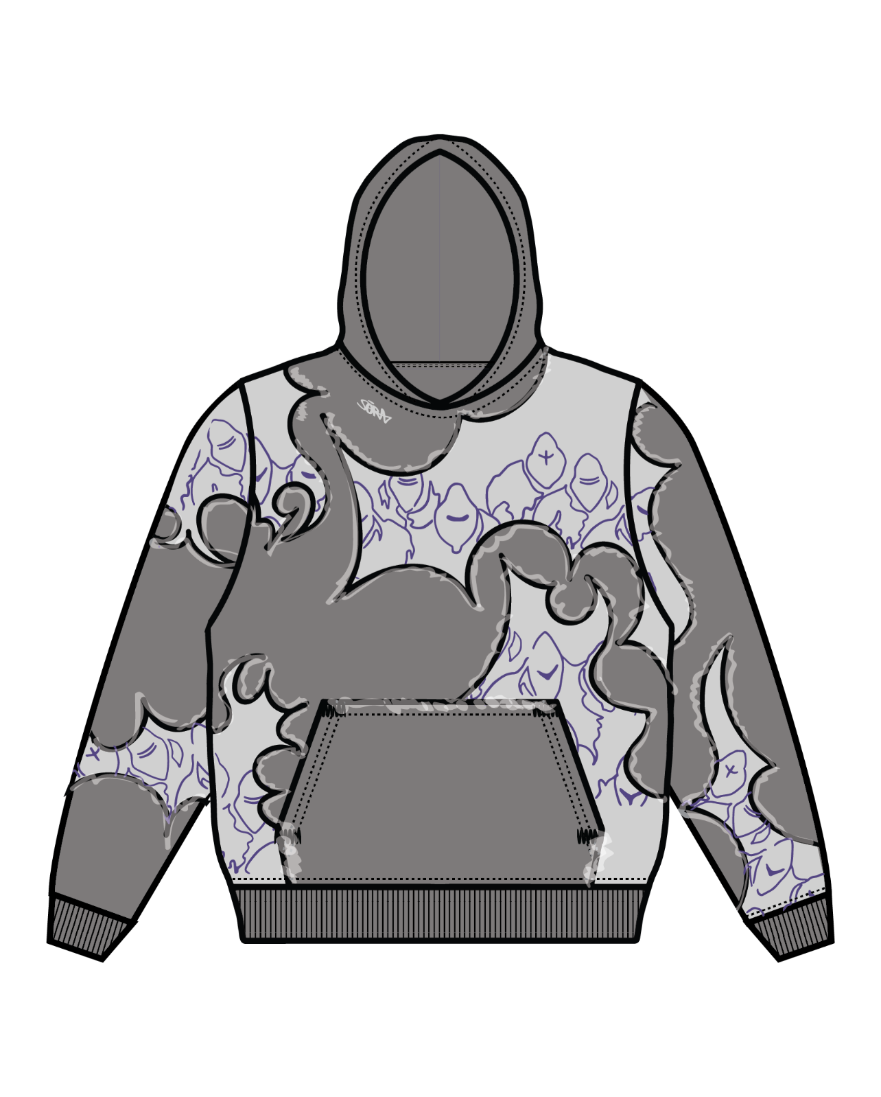 "LEVEL UP" Hoodie Grey