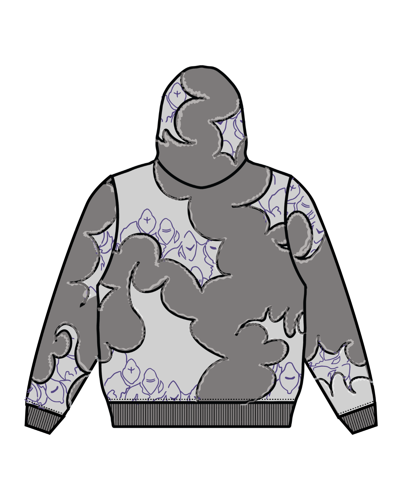 "LEVEL UP" Hoodie Grey