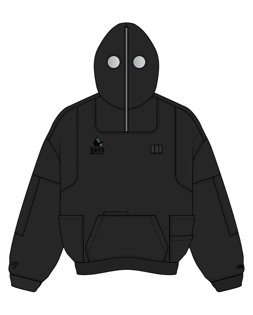 "DAYS" Hoodie Black