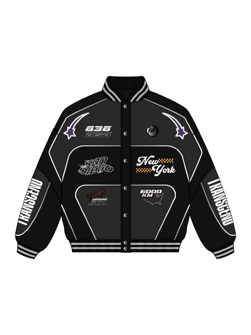 "ADVENTURES” Leather Jacket Black